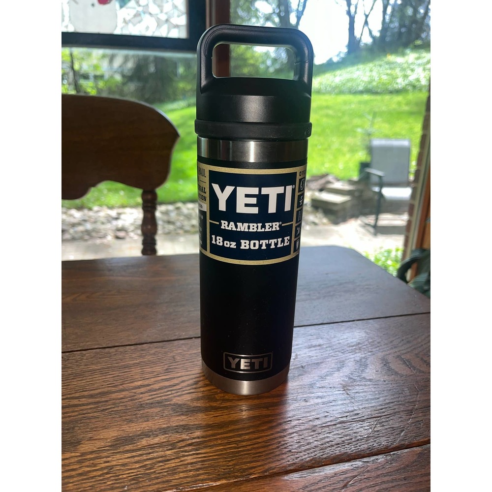 18 OZ Yeti Bottle W/ Chug Cap, Black
